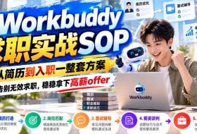 Workbuddy求职实战SOP，从简历到入职一整套方案，告别无效求职，稳稳拿下高薪offer