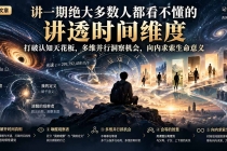 （21267期）付费文章：讲一期绝大多数人都看不懂的，讲透时间维度，打破认知天花板，多维并行洞察机会，向内求索生命意义