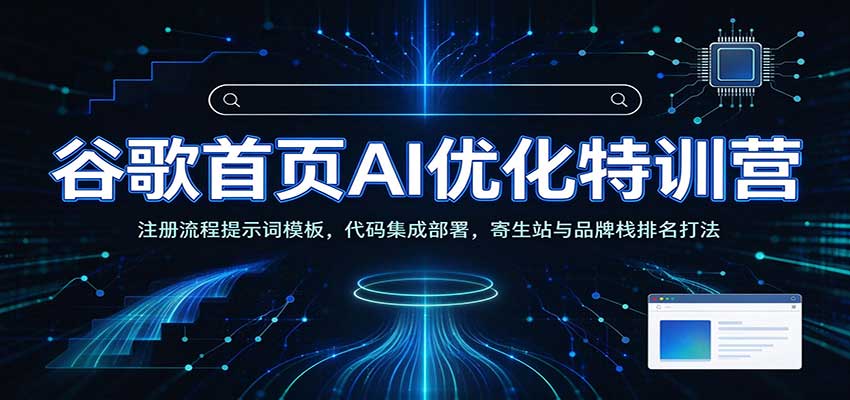 谷歌首页AI优化特训营:AI工具赋能SEO,次级站点搭建,寄生站与品牌栈排名打法 谷歌首页AI优化特训营:AI工具赋能SEO,次级站点搭建,寄生站与品牌栈排名打法
