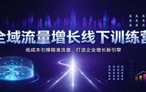 全域流量增长线下训练营:低成本引爆精准流量,打造企业增长新引擎