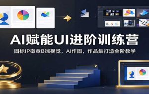AI赋能UI进阶训练营:图标IP徽章B端视觉,AI作图,作品集打造全阶教学