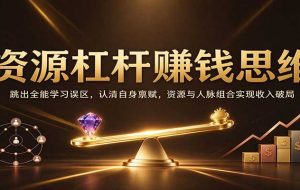 资源杠杆赚钱思维：跳出全能学习误区，认清自身禀赋，资源与人脉组合实现收入破局